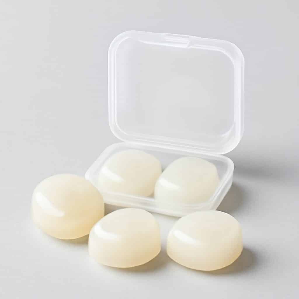 Bouchons d'oreille silicone moulable piscine et sommeil présenté seul