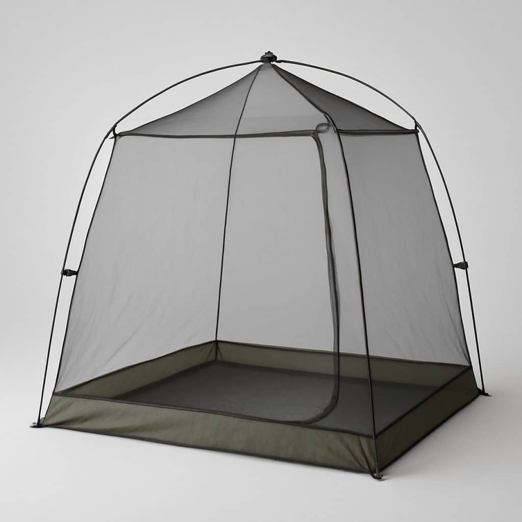 Grande moustiquaire d'extérieur pour camping présenté seul