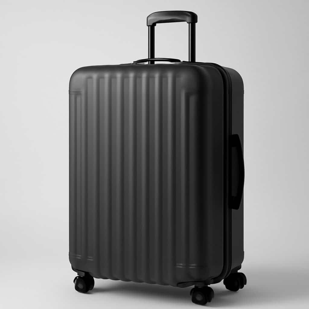 Grande valise rigide de voyage présenté seul