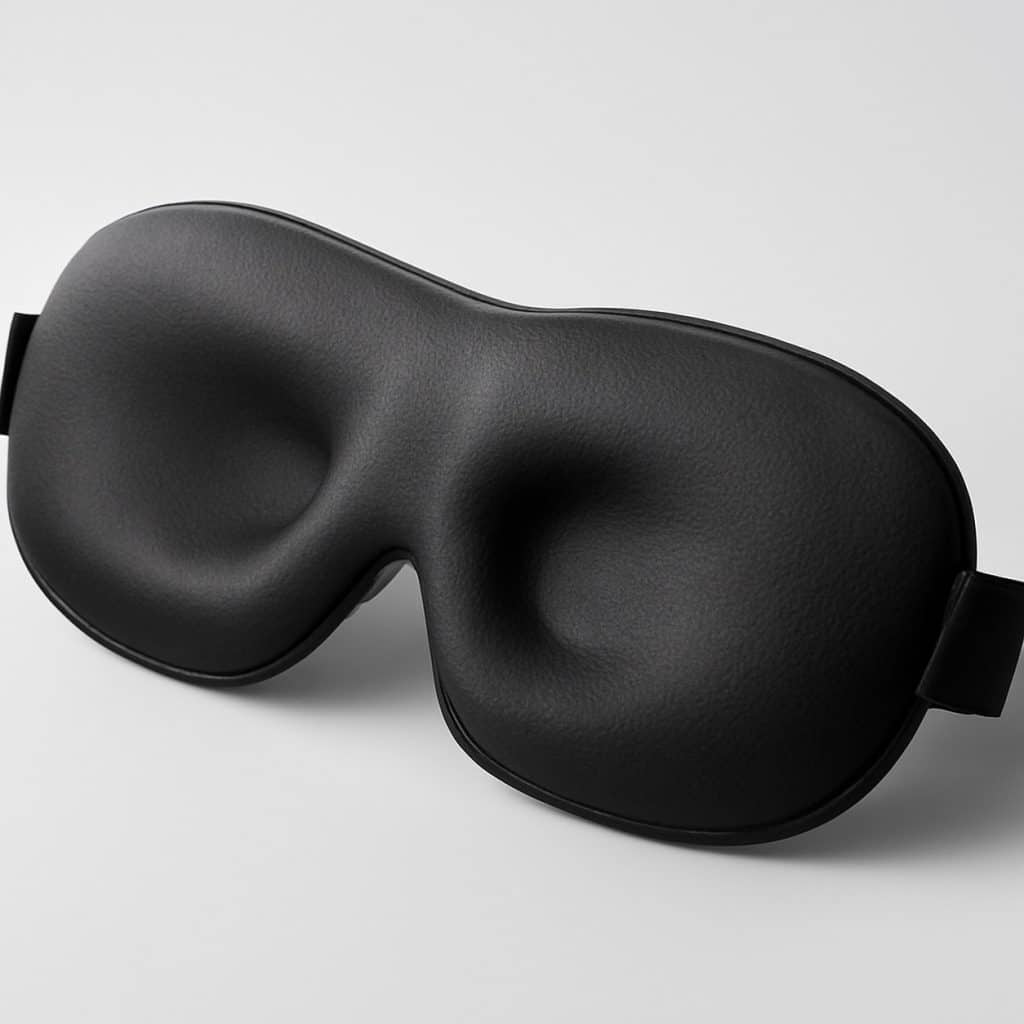 Masque de sommeil 3D en mousse mémoire présenté seul