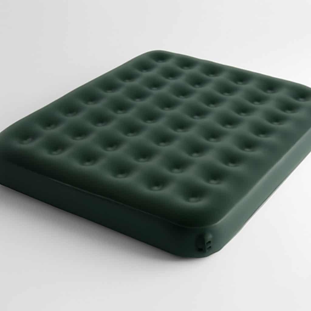 Matelas gonflable double pour camping présenté seul