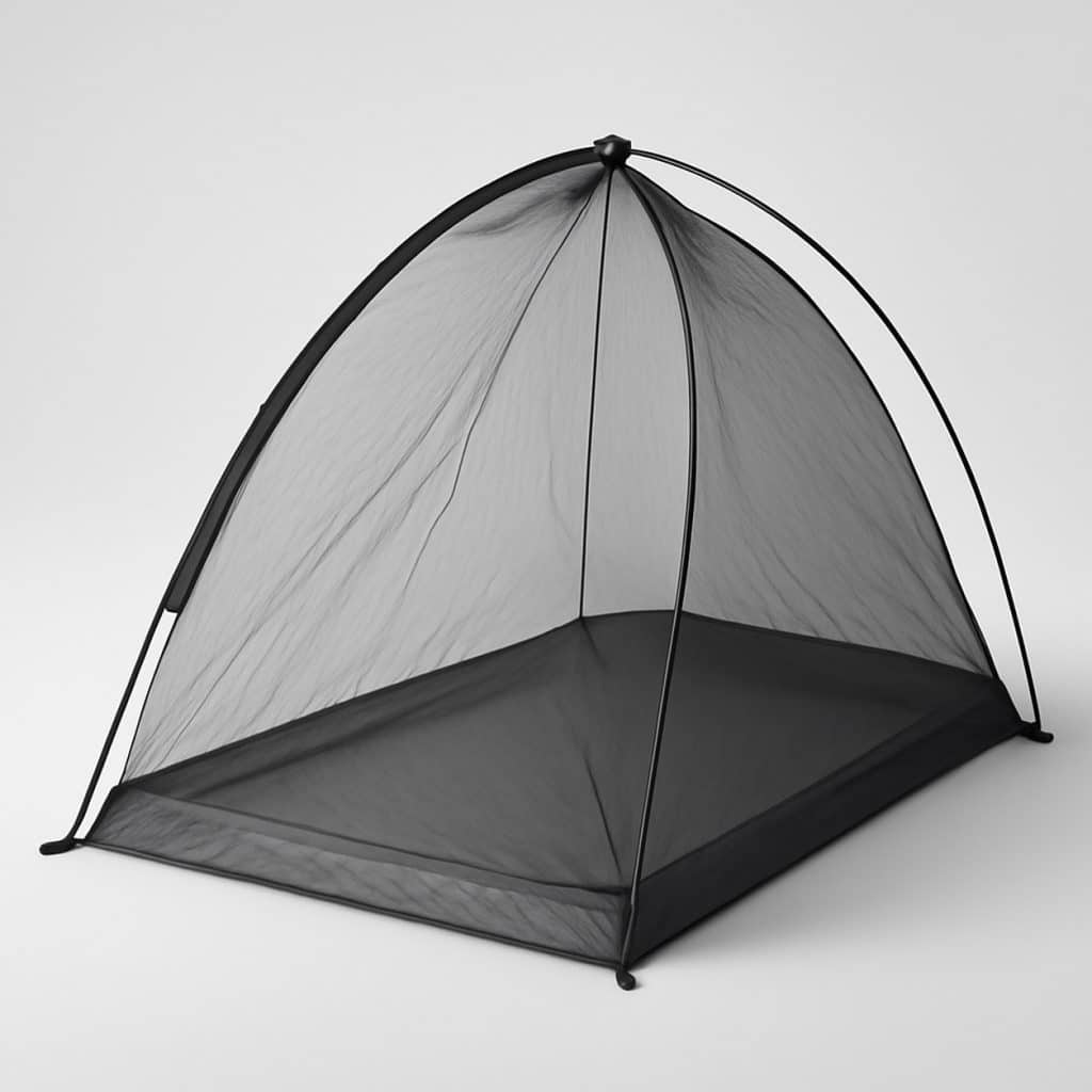 Moustiquaire individuelle portable pour camping présenté seul
