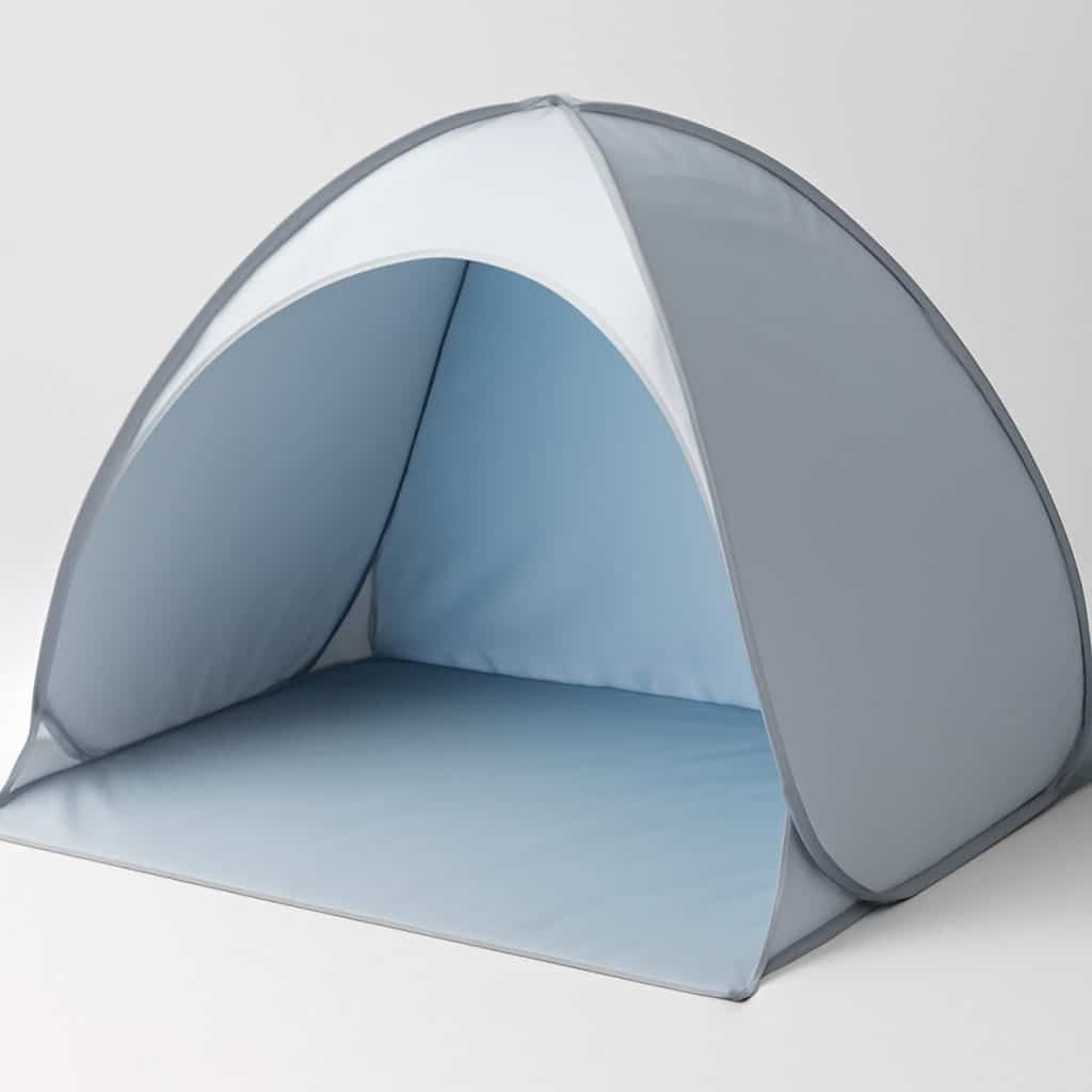 Tente de plage pliable avec protection UV présenté seul