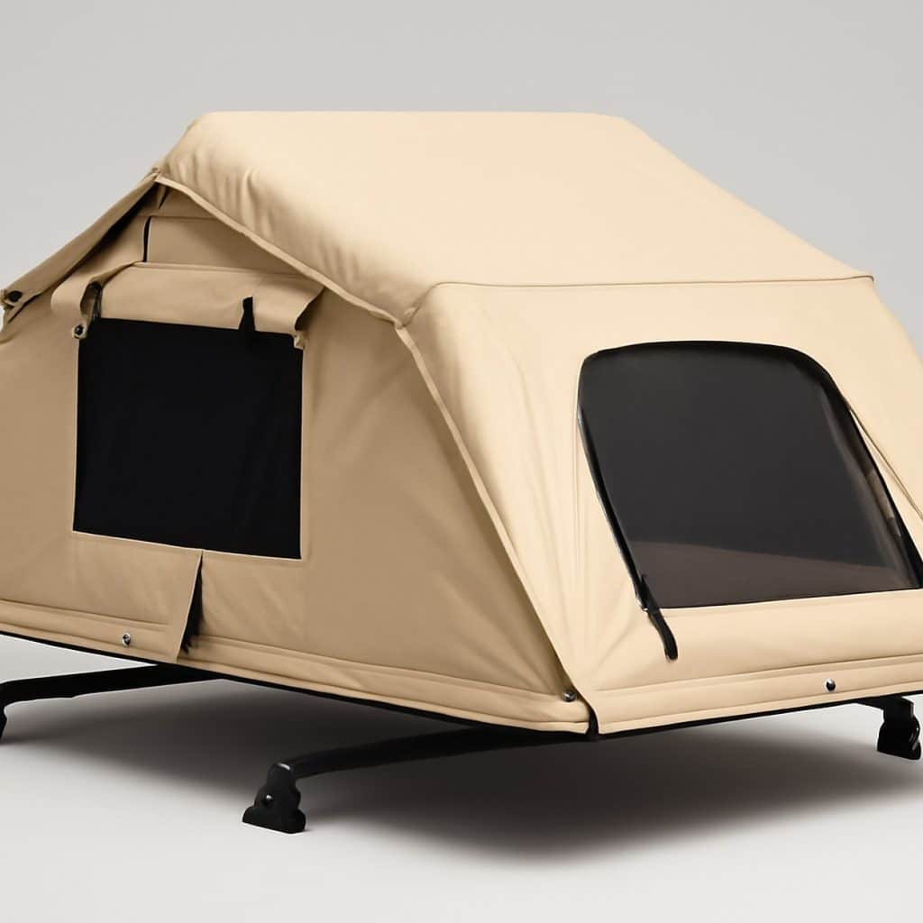 Tente de toit beige pour 3 personnes présenté seul