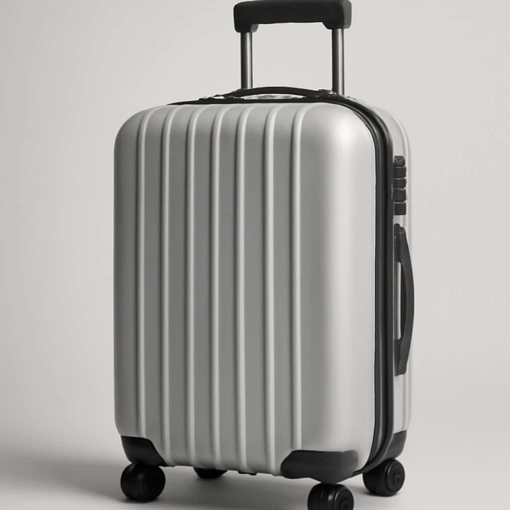 Valise cabine rigide à coque résistante présenté seul