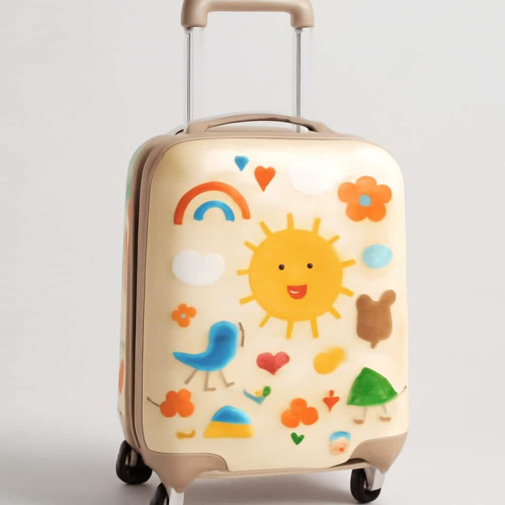 Valise enfant compacte et ludique présenté seul