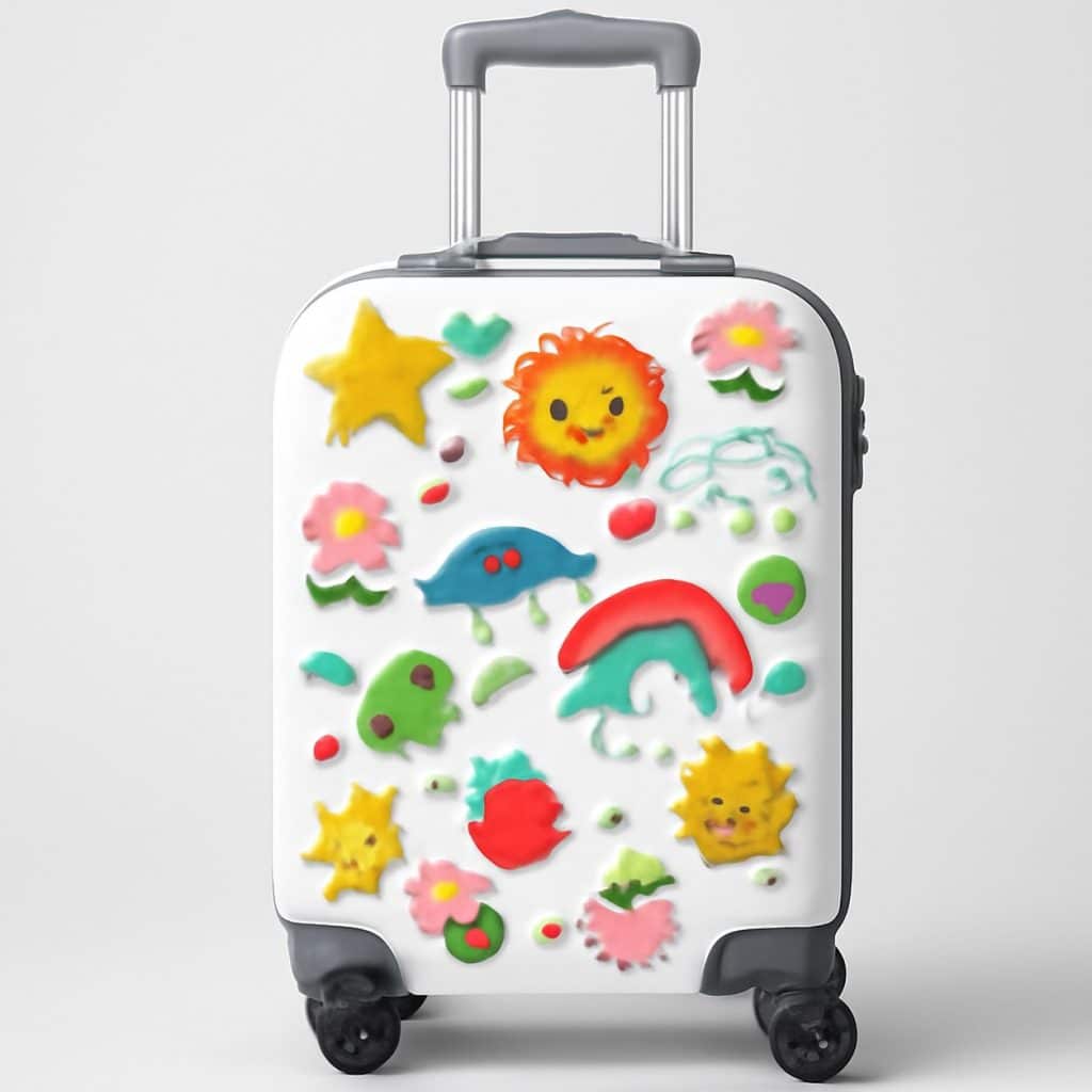 Valise enfant pour voyage ludique présenté seul