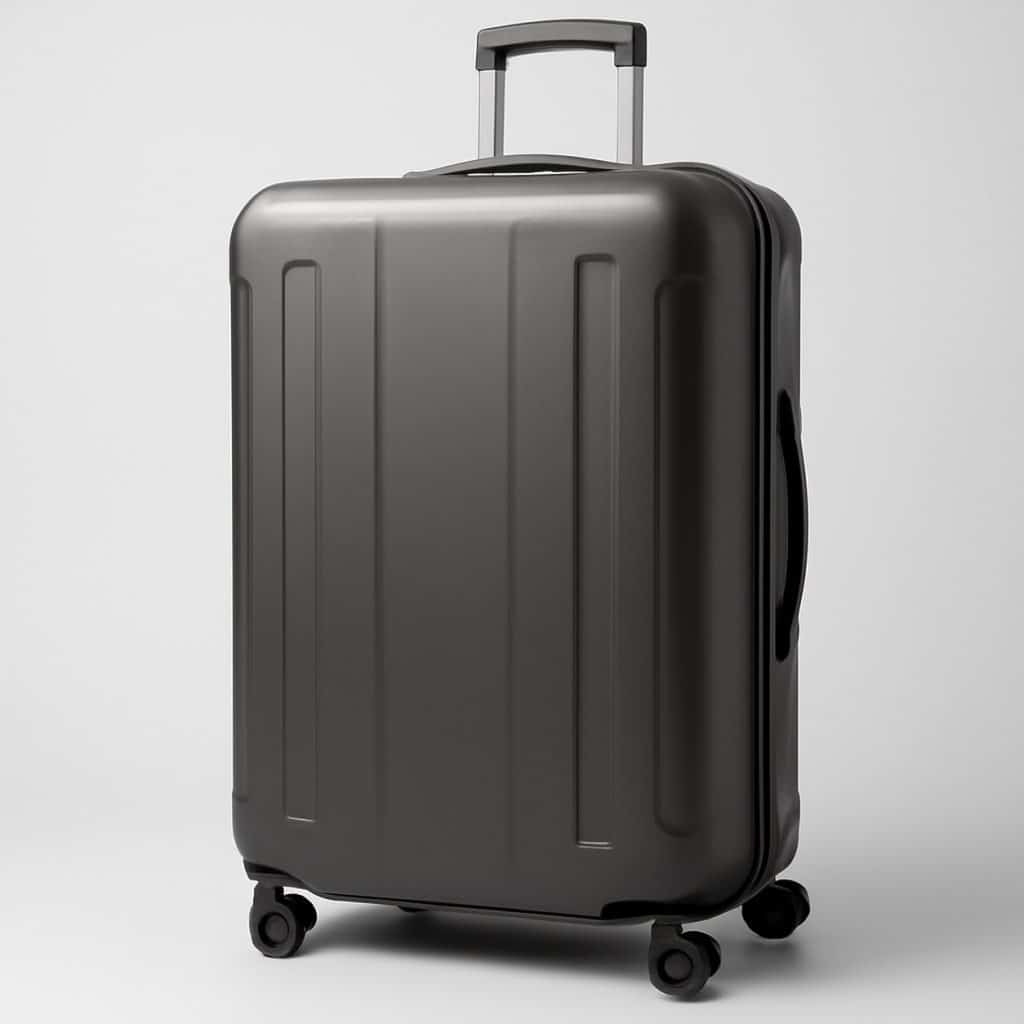 Valise rigide extensible à roulettes présenté seul