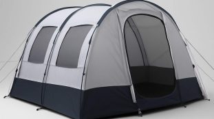 Tente tunnel familiale 6 personnes avec 2 chambres présenté seul