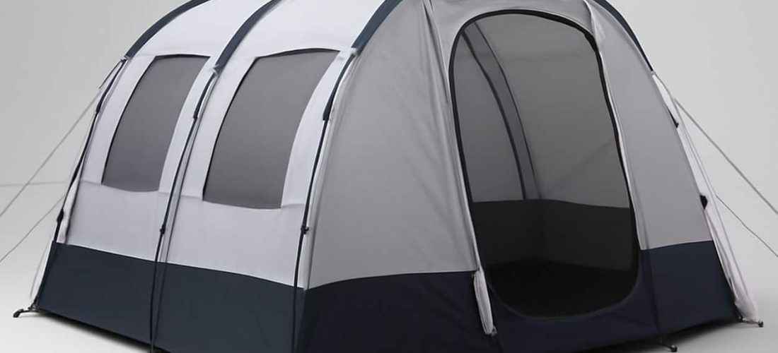Tente tunnel familiale 6 personnes avec 2 chambres présenté seul